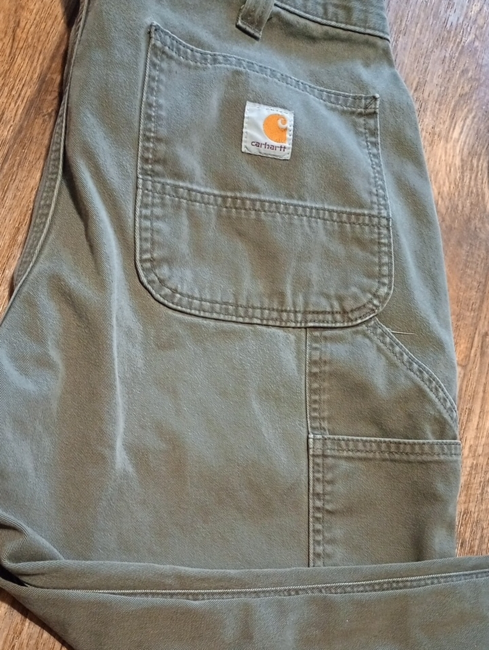 Carthartt Olive Green Men's Painter Pants Chinos (34x29 waist doubled) - Picture 10 of 10